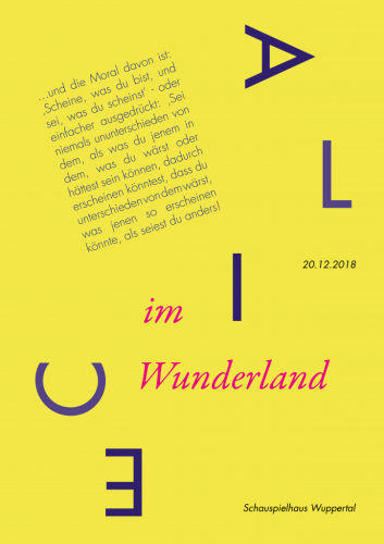 Alice im Wunderland theatre play poster