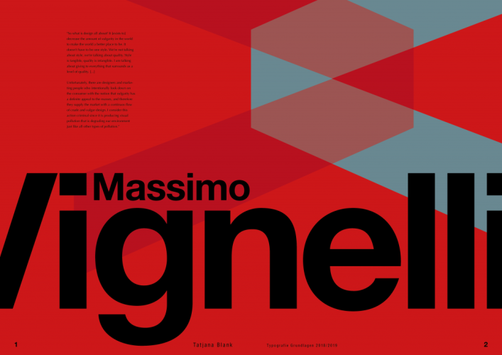 Vignelli magazine article design