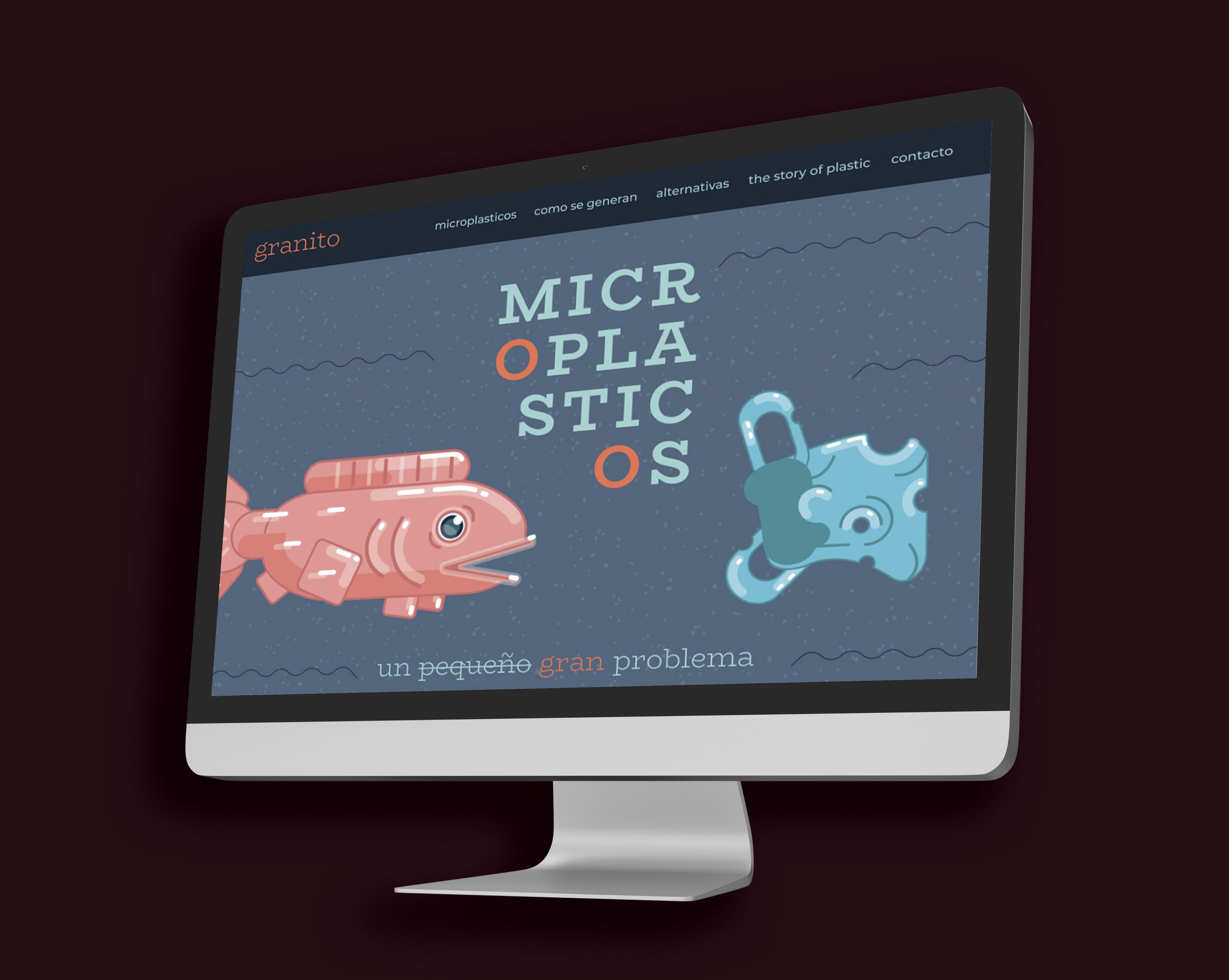 Microplasticos website mockup