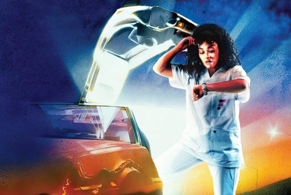 Back to the Future Film Poster with health worker