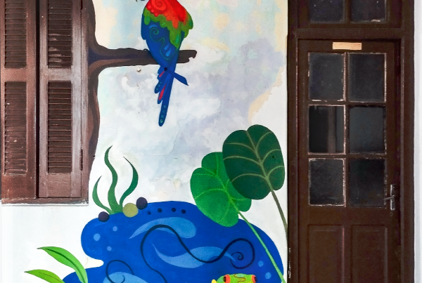 Untitled Mural in Mediteraneo Hostel, Asunción, Paraguay